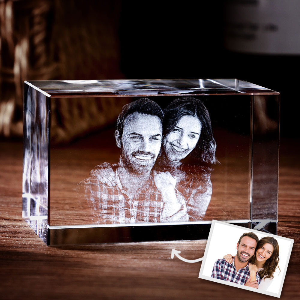 Personalisierte Geschenke für Paare-liebe, 3D Kristallfoto mit