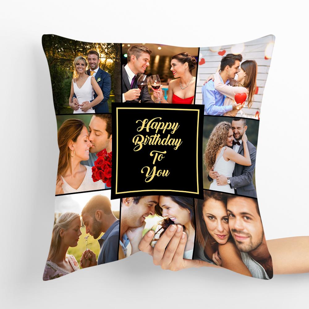 Foto Kissen mit Text