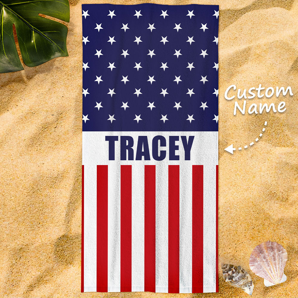 Strandtuch Flagge mit Name