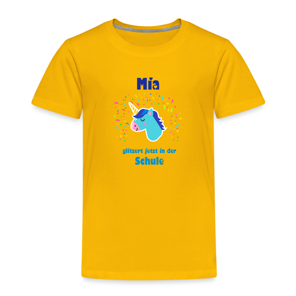 Mia - Einschulung - Kinder Premium T-Shirt - Sonnengelb