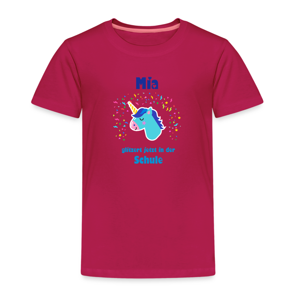 Mia - Einschulung - Kinder Premium T-Shirt - dunkles Pink