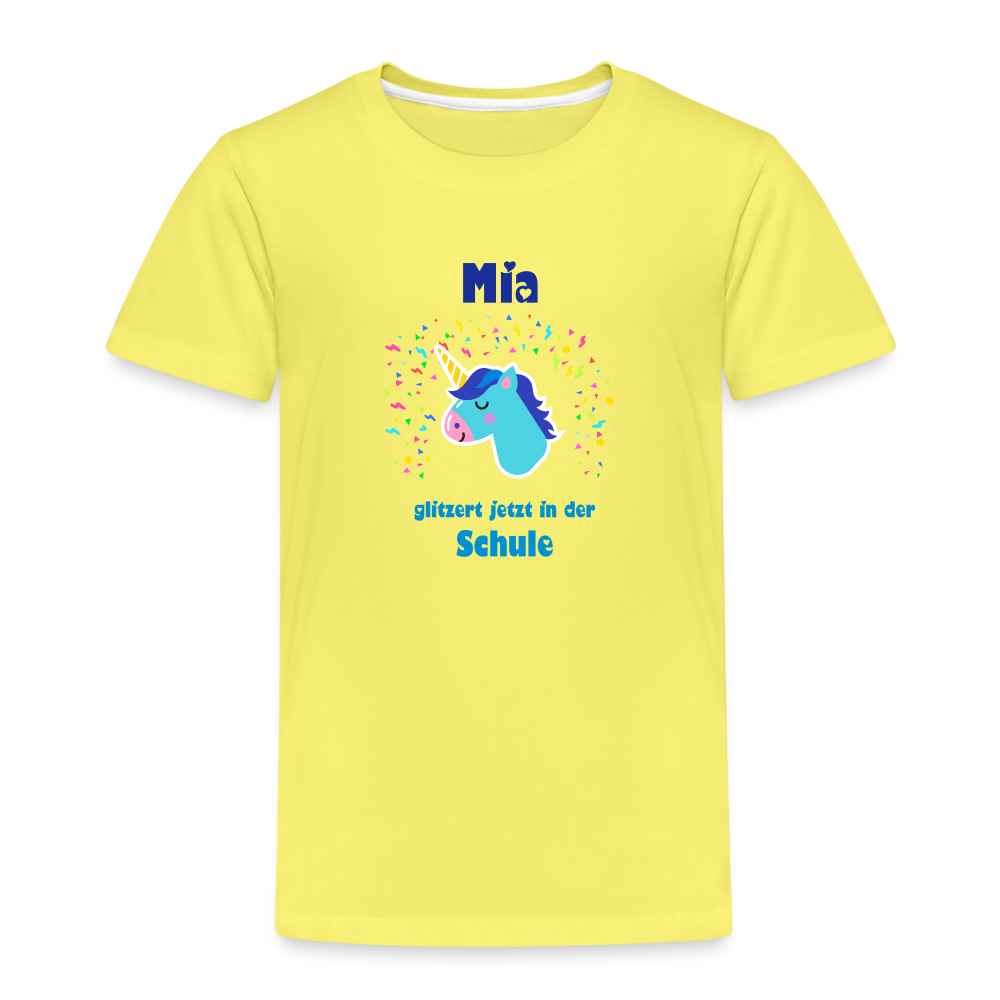Mia - Einschulung - Kinder Premium T-Shirt - Gelb