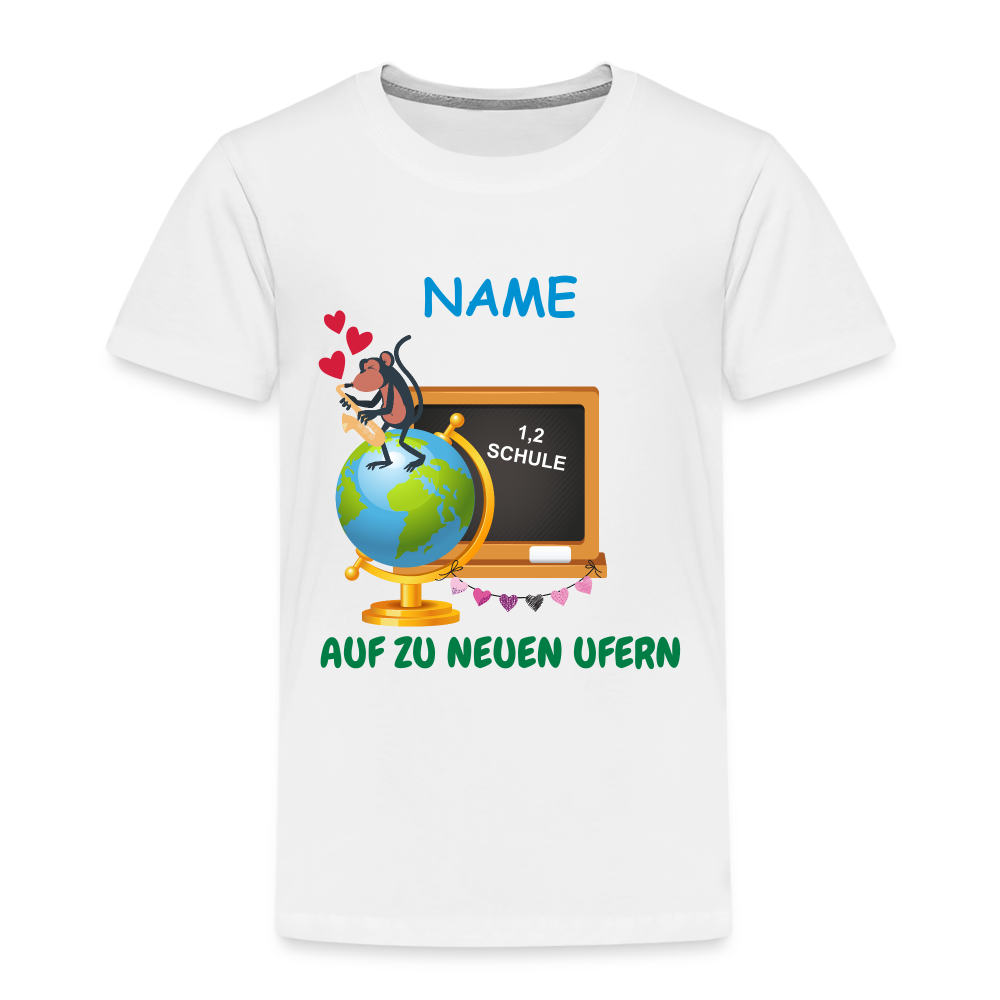 Einschulung T-Shirt - mit Name - Weiß