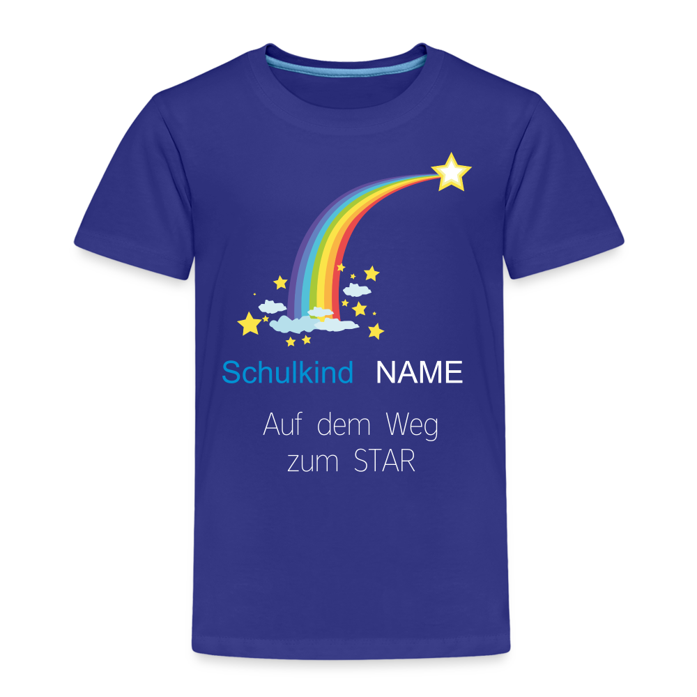 Einschulung T-Shirt Schulkind , personalisierbar - Königsblau