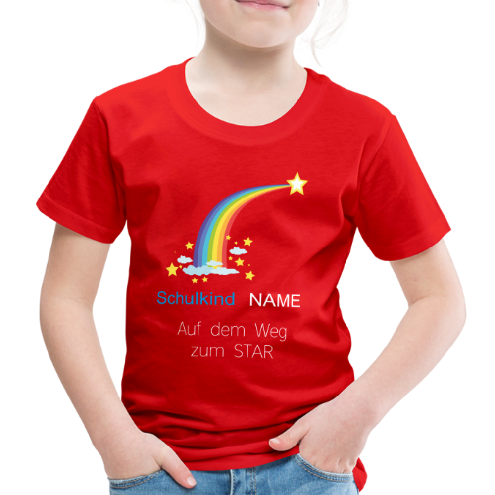 Einschulung T-Shirt Schulkind , personalisierbar - Rot