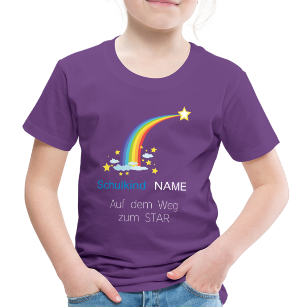 Einschulung T-Shirt Schulkind , personalisierbar - Lila