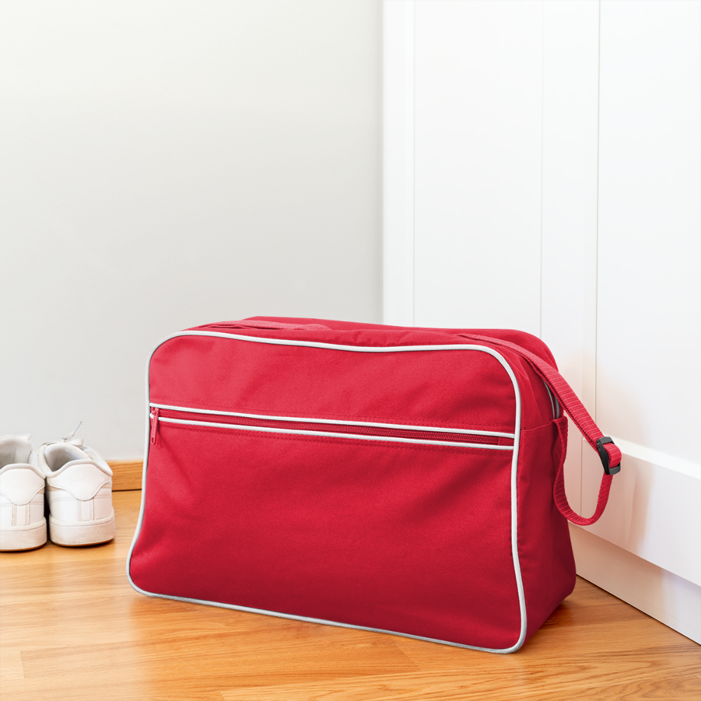 Retro Tasche - personalisierbar - Rot/Weiß