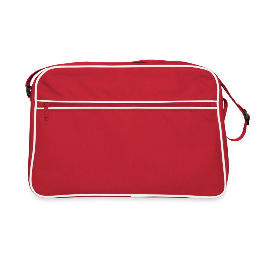 Retro Tasche - personalisierbar - Rot/Weiß