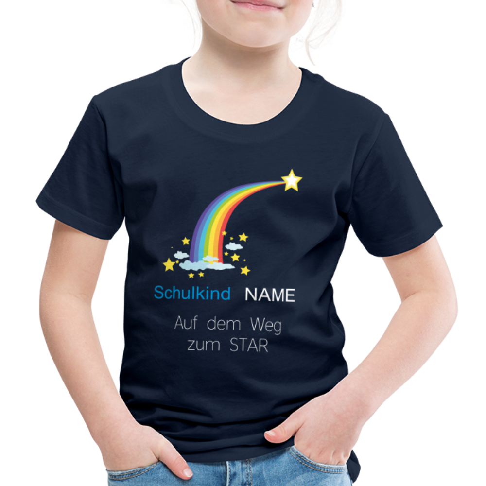 Einschulung T-Shirt Schulkind , personalisierbar - Navy