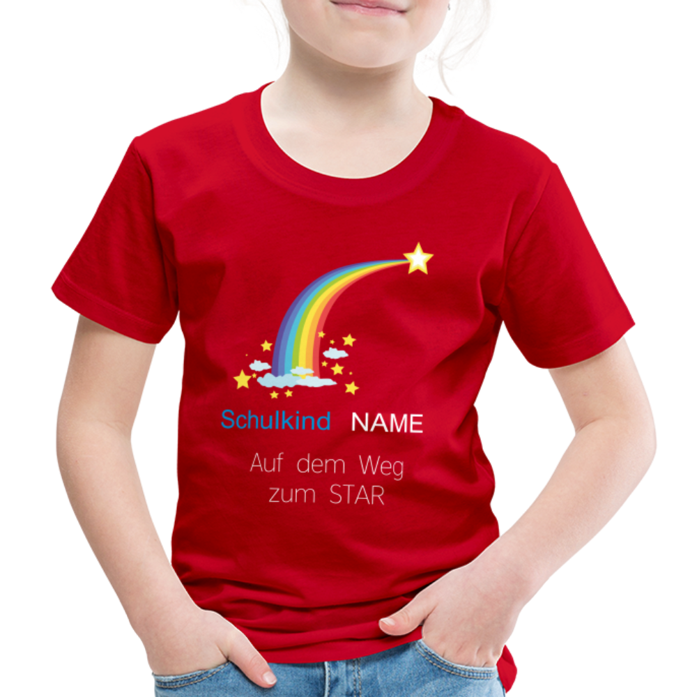 Einschulung T-Shirt Schulkind , personalisierbar - Rot