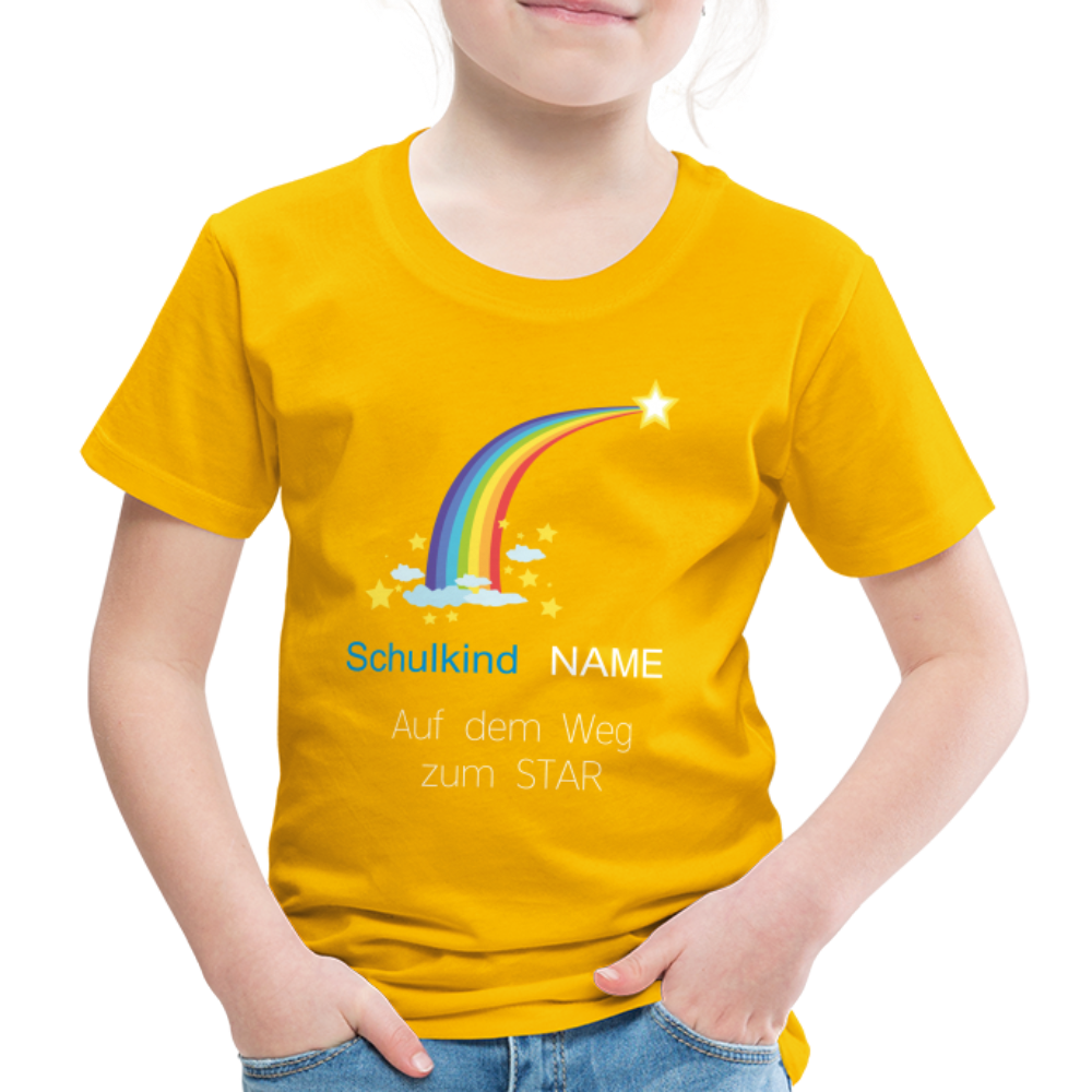 Einschulung T-Shirt Schulkind , personalisierbar - Sonnengelb