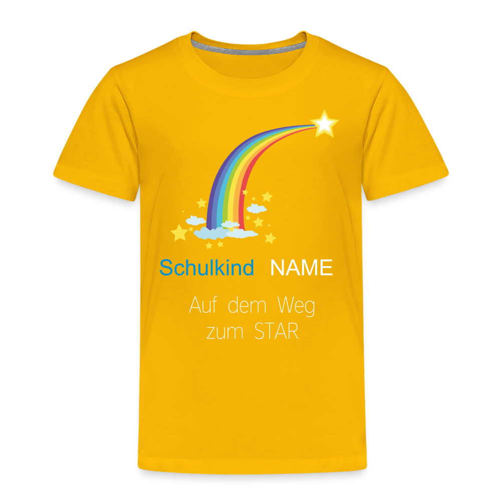 Einschulung T-Shirt Schulkind , personalisierbar - Sonnengelb