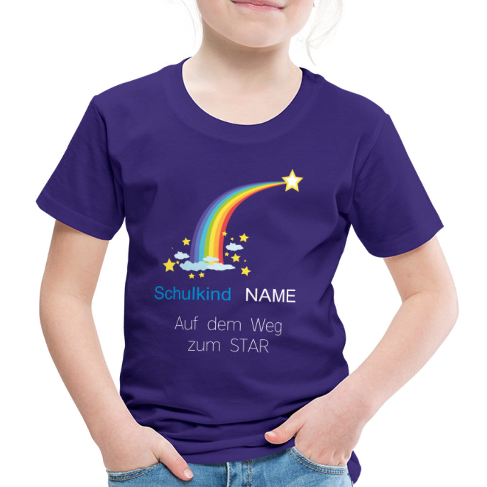 Einschulung T-Shirt Schulkind , personalisierbar - Lila