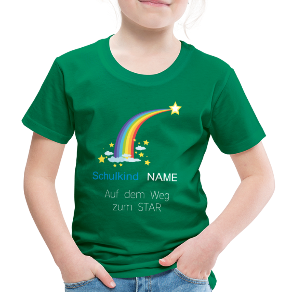 Einschulung T-Shirt Schulkind , personalisierbar - Kelly Green