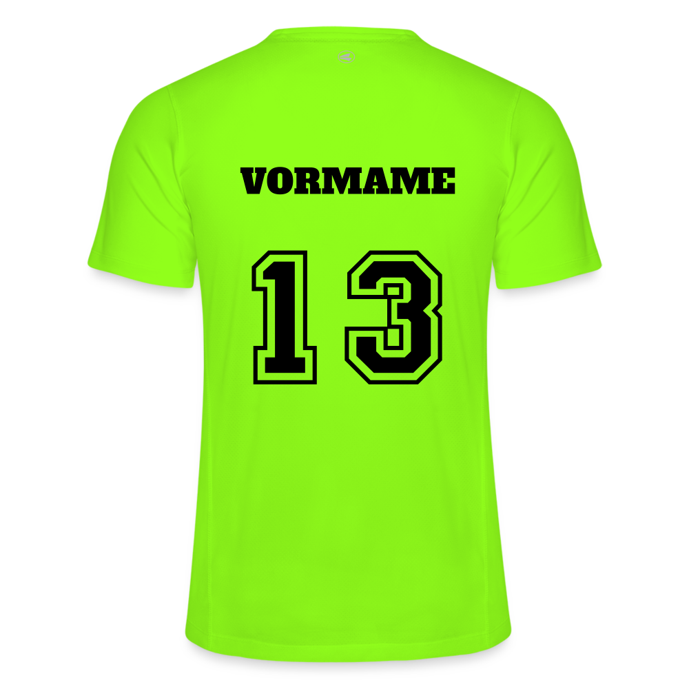 Personalisierbares Herren Sport T-Shirt Run 2.0 - Neongrün