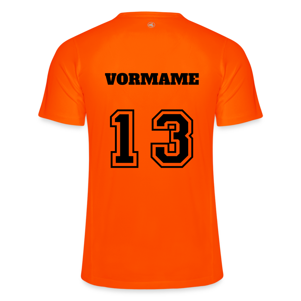 Personalisierbares Herren Sport T-Shirt Run 2.0 - Neonorange