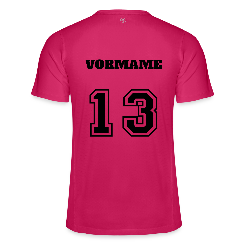 Personalisierbares Herren Sport T-Shirt Run 2.0 - dunkles Pink