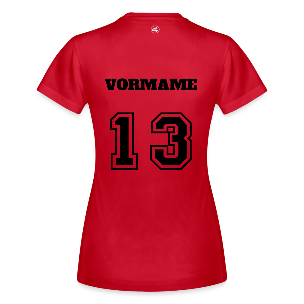 Personalisierbares Frauen Sport T-Shirt Run 2.0 - Rot