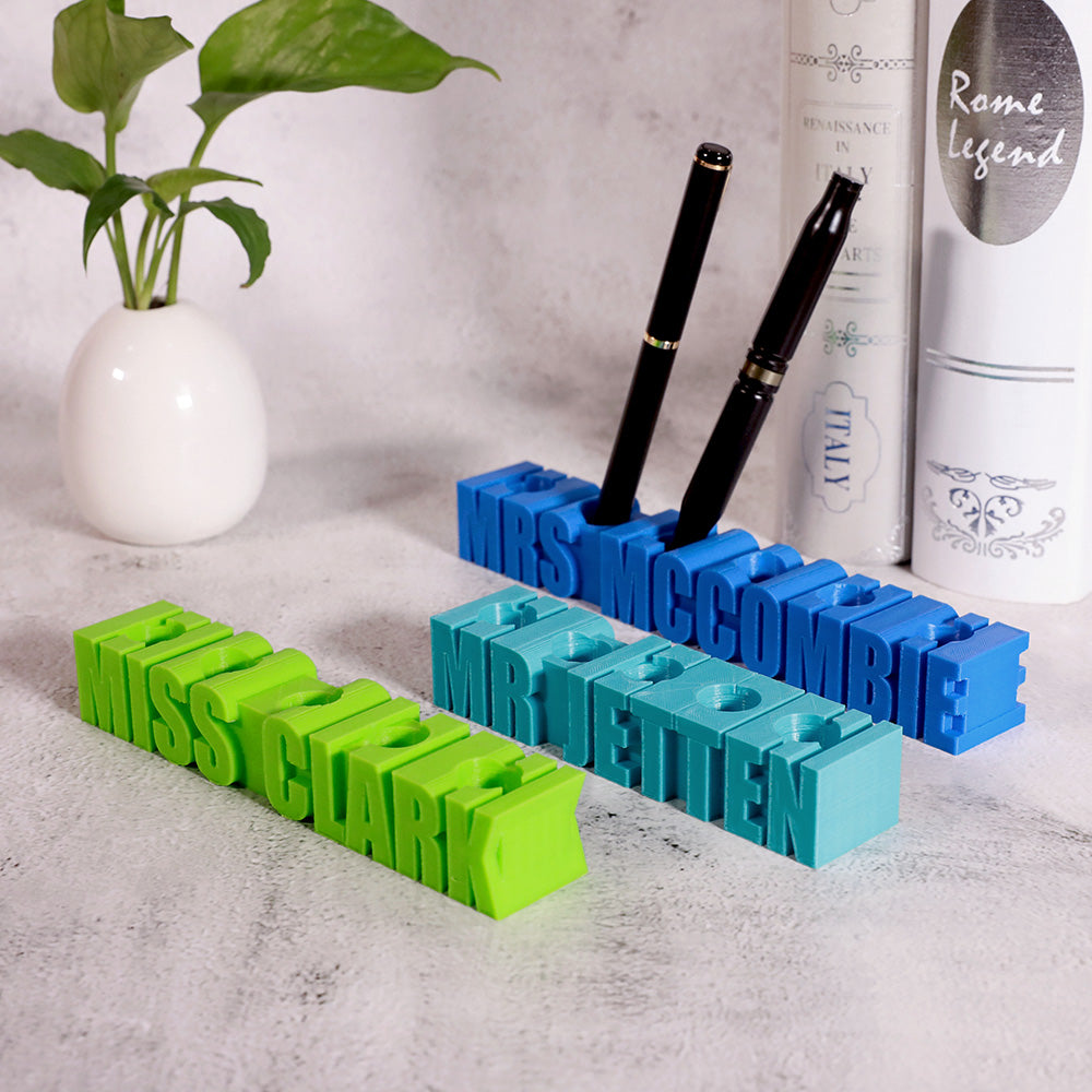 3D gedruckter Stifthalter mit Name