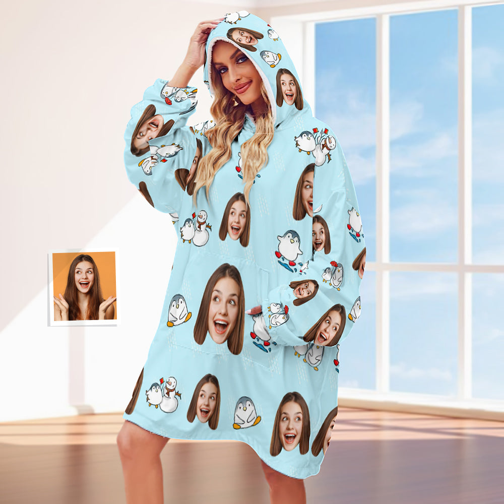 Hoodie-Decke mit Tasche - personalisierbar