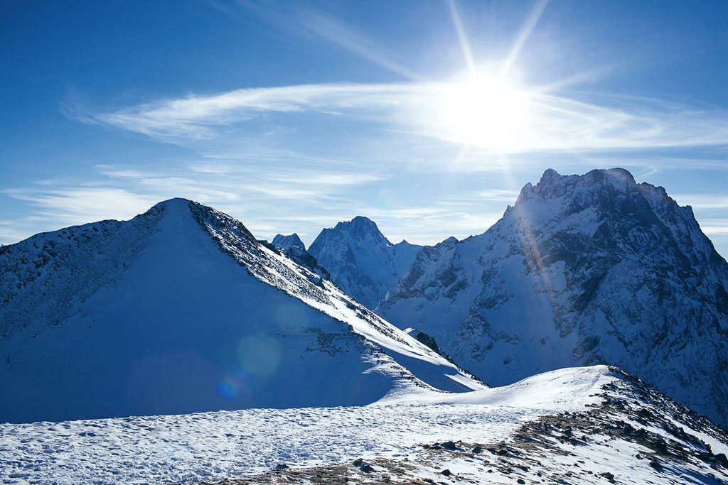 Fototapete Der Berg im Schnee