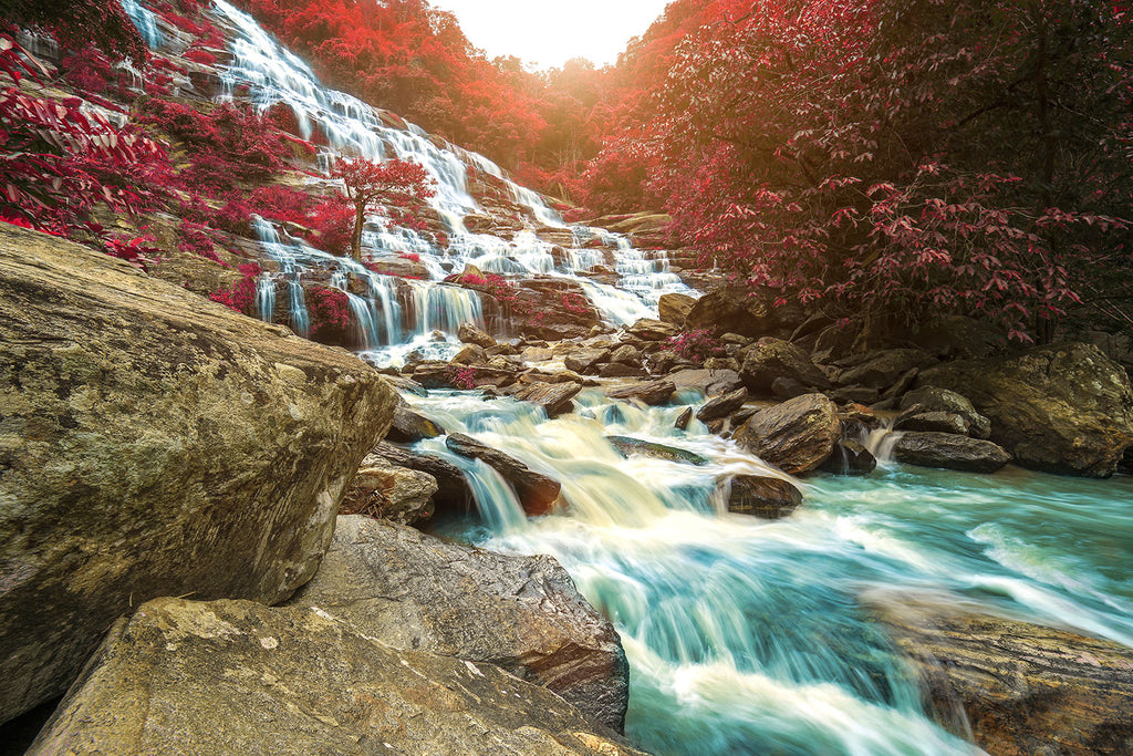 Fototapete Exotischer Wasserfall