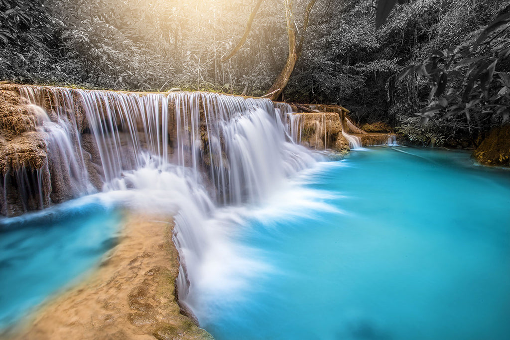 Fototapete Glücklicher Wasserfall