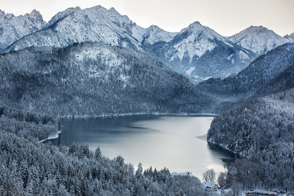 Fototapete Schwarzweissfotografie Berge