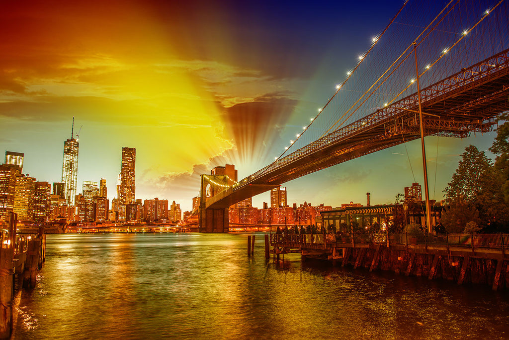 Fototapete Skyline Brooklyn Bridge NY