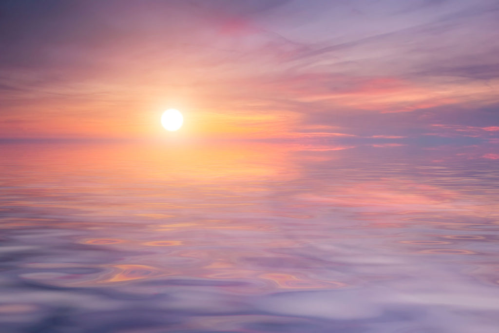 Fototapete Sonnenuntergang auf See