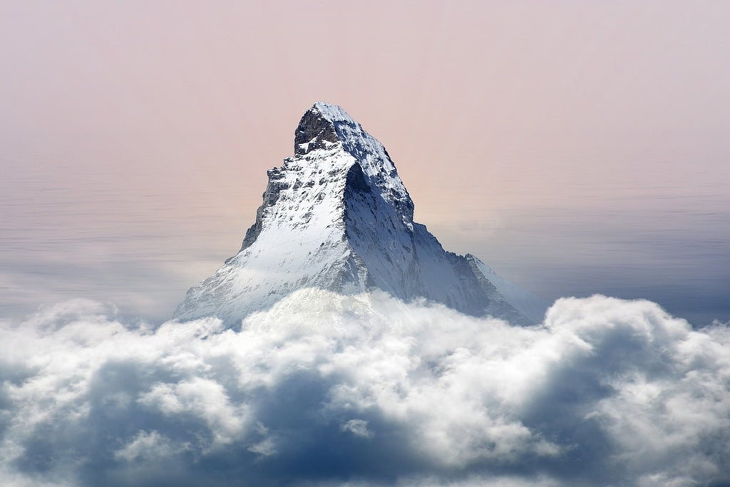 Fototapete Matterhorn in Wolken