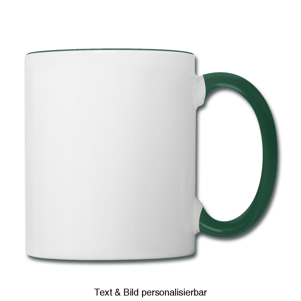 Contrasting Mug - white/dark green