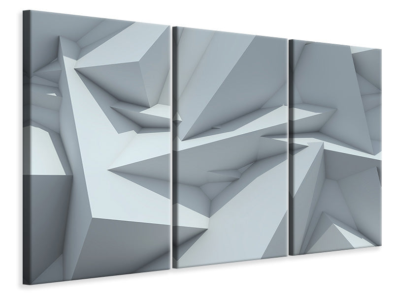 Leinwandbild 3-teilig 3D-Kristallo