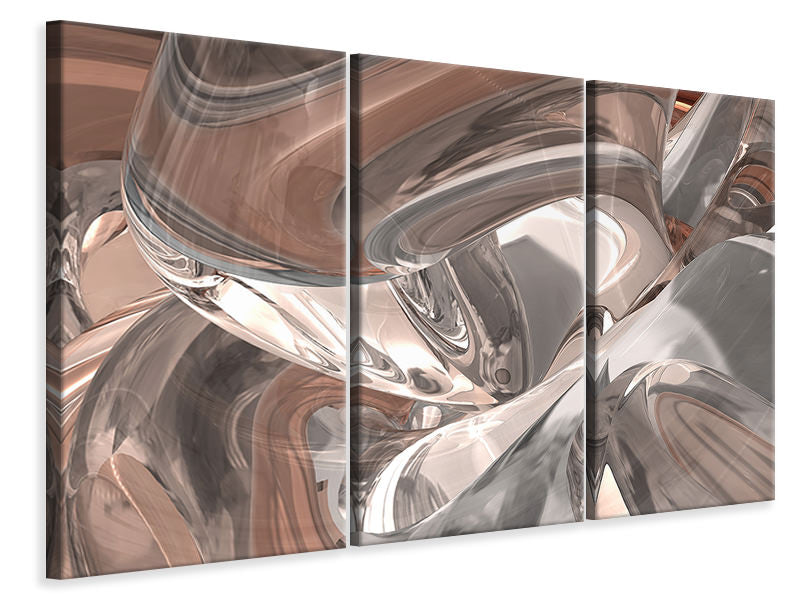 Leinwandbild 3-teilig Abstraktes Glasfliessen