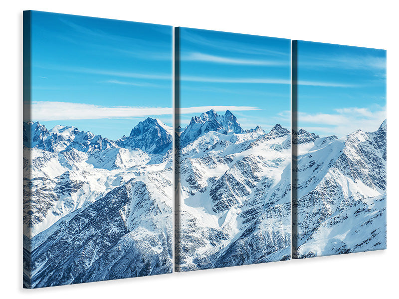 Leinwandbild 3-teilig Alpenpanorama