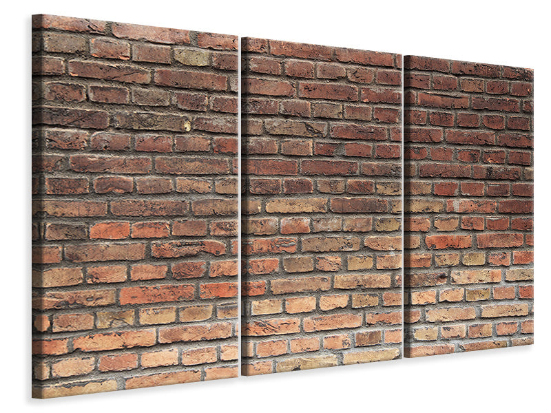 Leinwandbild 3-teilig Brick Wall