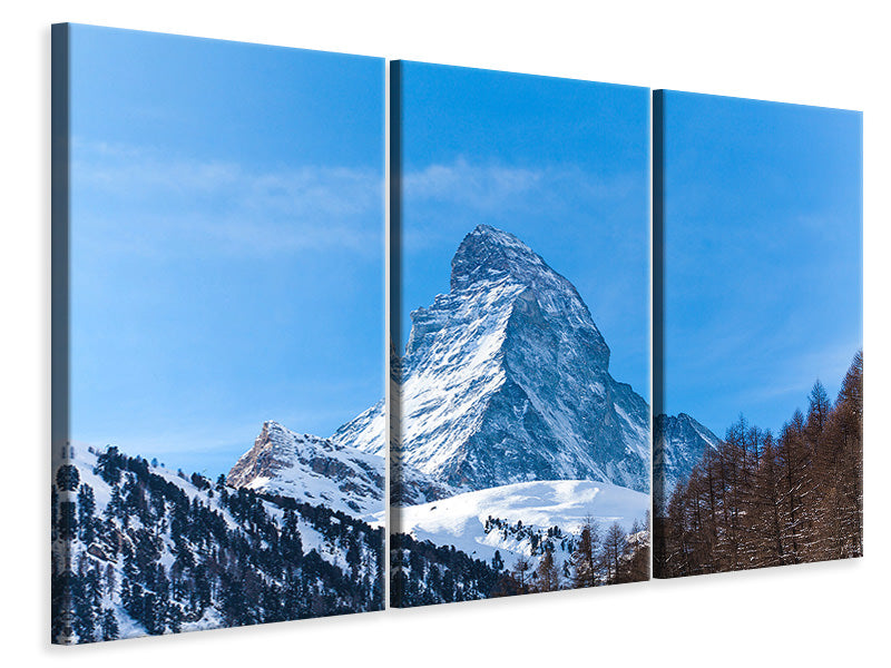 Leinwandbild 3-teilig Das majestätische Matterhorn