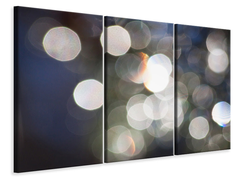 Leinwandbild 3-teilig Abstrakte Lichterpunkte