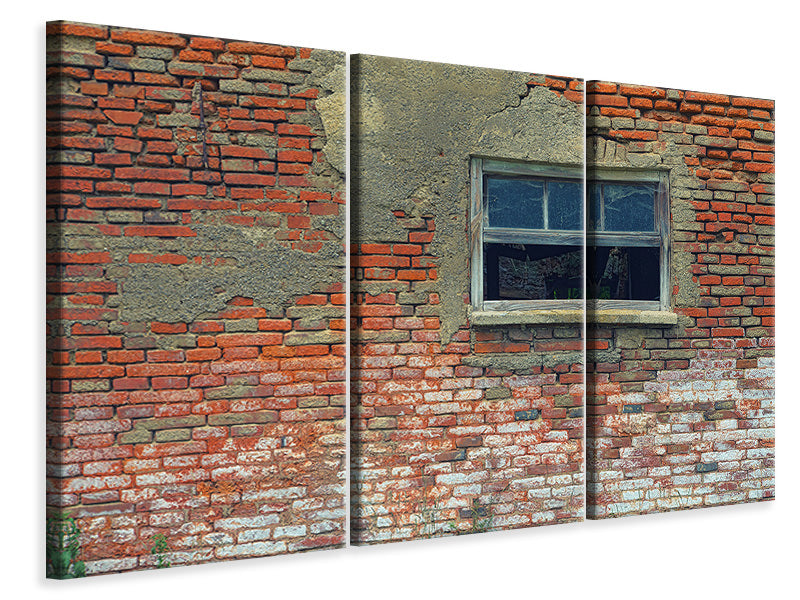 Leinwandbild 3-teilig Altes Fenster