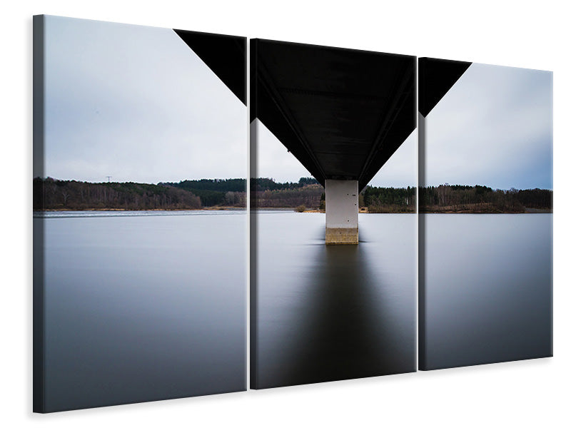 Leinwandbild 3-teilig An der langen Brücke