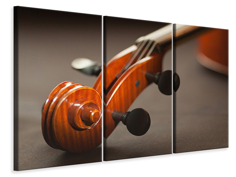 Leinwandbild 3-teilig Close up Geige