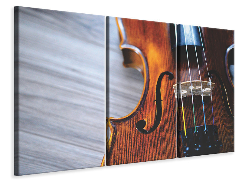 Leinwandbild 3-teilig Close up Violine