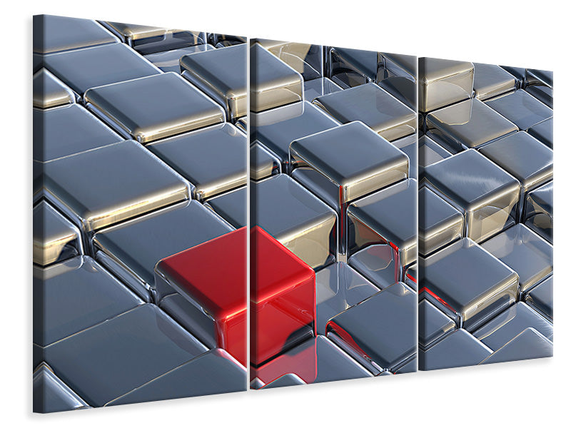 Leinwandbild 3-teilig Cube 2