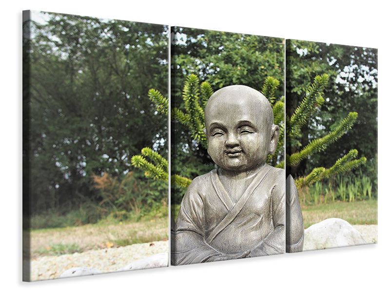Leinwandbild 3-teilig Der weise Buddha