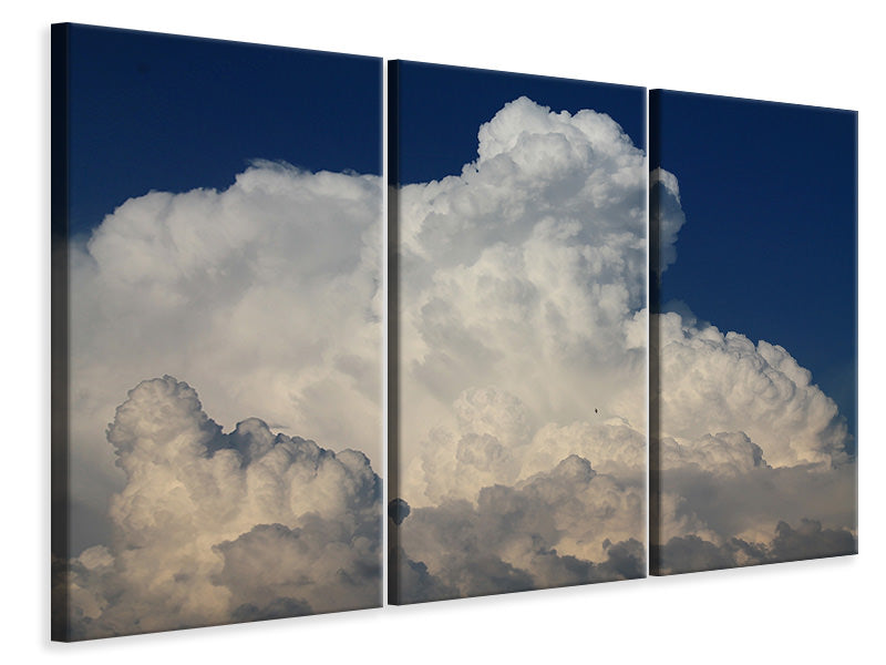 Leinwandbild 3-teilig Die Cumulus Wolke