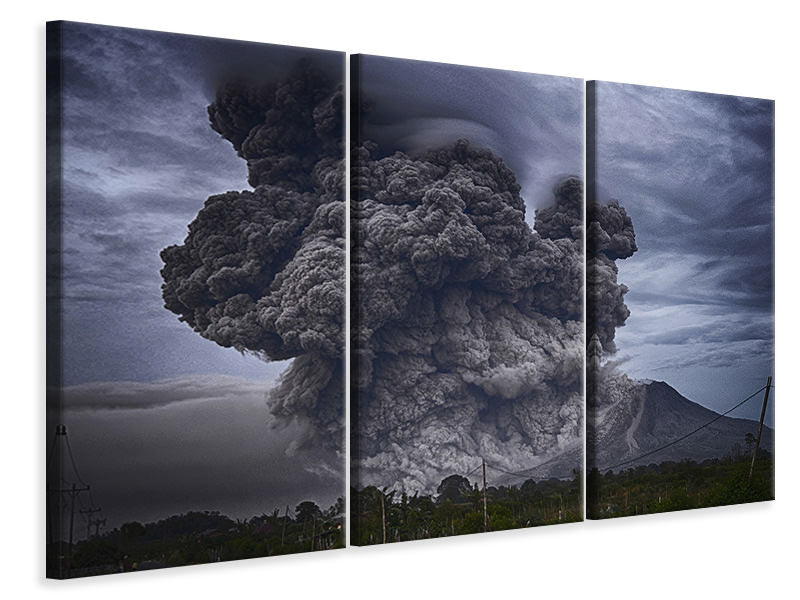 Leinwandbild 3-teilig Die Vulkan Asche