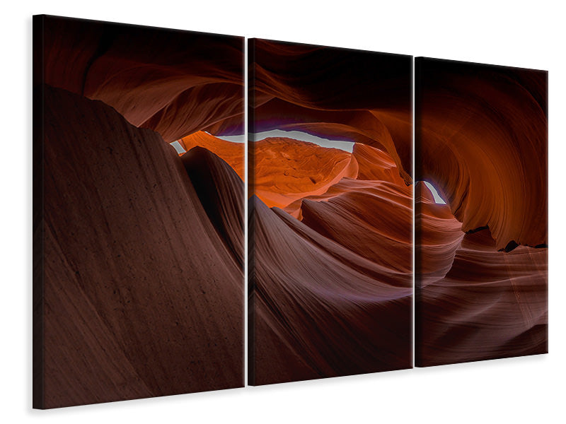 Leinwandbild 3-teilig Fantastischer Antelope canyon