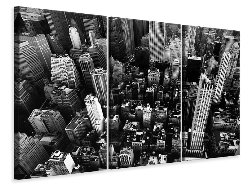 Leinwandbild 3-teilig New York von oben