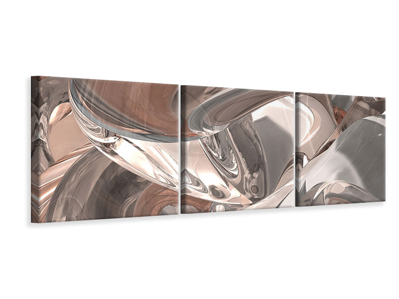 Panorama Leinwandbild 3-teilig Abstraktes Glasfliessen