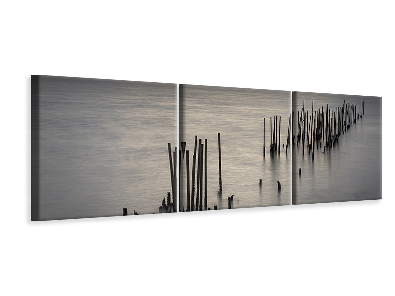 Panorama Leinwandbild 3-teilig Das Meer und die Träne